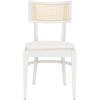 Safavieh Home Collection Galway Coastal White/Natural Cane Seat Cushion Dining Chair(White/Natural)