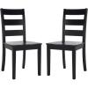 Safavieh Home Collection Silio White Ladder Back 18-inch Dining Chair (Set of 2)(Black)