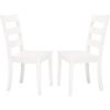 Safavieh Home Collection Silio White Ladder Back 18-inch Dining Chair (Set of 2)(White)