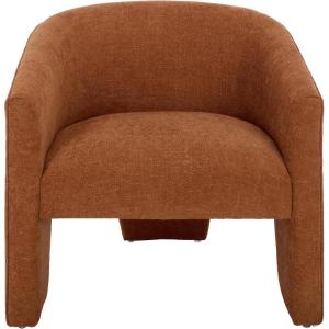 SAFAVIEH Furniture – Lahela Barrel Back Accent Chair – Black Upholstered Fabric – Fully Assembled – Ideal for Living Room, Bedroom, Dining Space, 18.3″ Seat Height (ACH3402B)(Terracotta)