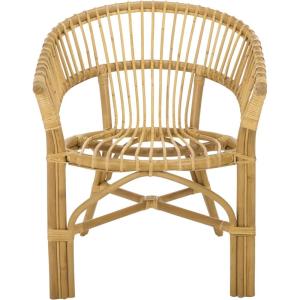 SAFAVIEH Furniture – Varvara Woven Accent Chair – Natural Rattan – Fully Assembled – Ideal for Living Room, Bedroom, Dining Space, 16″ Seat Height (ACH9905A)(Natural)