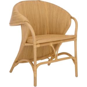 SAFAVIEH Home Collection – Alyona Natural Rattan Arm Chair, Sculptural Design, Tropical Coastal Accent Seating, Fully Assembled (ACH6700A)(Natural)