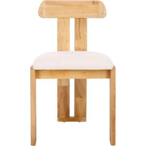 SAFAVIEH Home Collection – Cayde Mid-Century Modern Black Solid Wood Upholstered Dining Chair with Cream Boucle Seat (DCH8806E)(Cream/Light Blonde)
