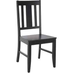 SAFAVIEH Home Collection – Roswitha Slat Back Solid Wood Dining Side Chair, Light Oak Finish, Classic Transitional Seating Design (DCH6905B)(Black)