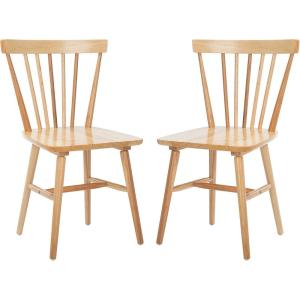 SAFAVIEH Home Collection – Winona Set of 2 Honey Windsor Farmhouse Dining Chairs, Spindle Back Wood Chairs, Classic Casual Seating (DCH8500K-SET2)(Natural)