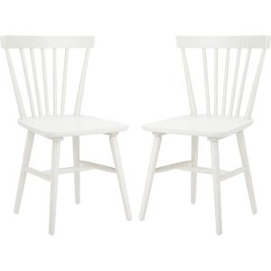 SAFAVIEH Home Collection – Winona Set of 2 Honey Windsor Farmhouse Dining Chairs, Spindle Back Wood Chairs, Classic Casual Seating (DCH8500K-SET2)(Off White)