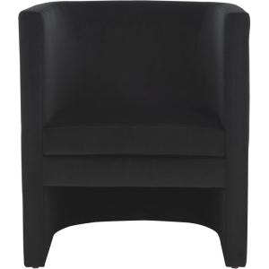 SAFAVIEH Home Collection Eydis Modern Light Grey Velvet Barrel Back Accent Chair (Fully Assembled)(Black)