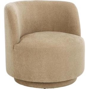 SAFAVIEH Home Collection Hayls Brown Linen Swivel Accent Chair (Fully Assembled)(Tan)
