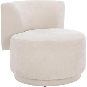 SAFAVIEH Home Collection Rhyt Beige Linen Accent Chair (Fully Assembled)(Beige)