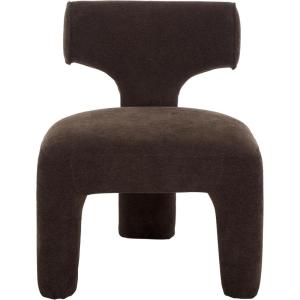 SAFAVIEH Home Collection Zalens Mid-Century Modern Brown Boucle Accent Chair (Fully Assembled)(Brown)