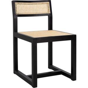 Safavieh Home Bernice White and Natural Cane Dining Chair(Black / Natural)
