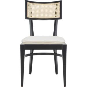 Safavieh Home Collection Galway Coastal White/Natural Cane Seat Cushion Dining Chair(Black/Natural)