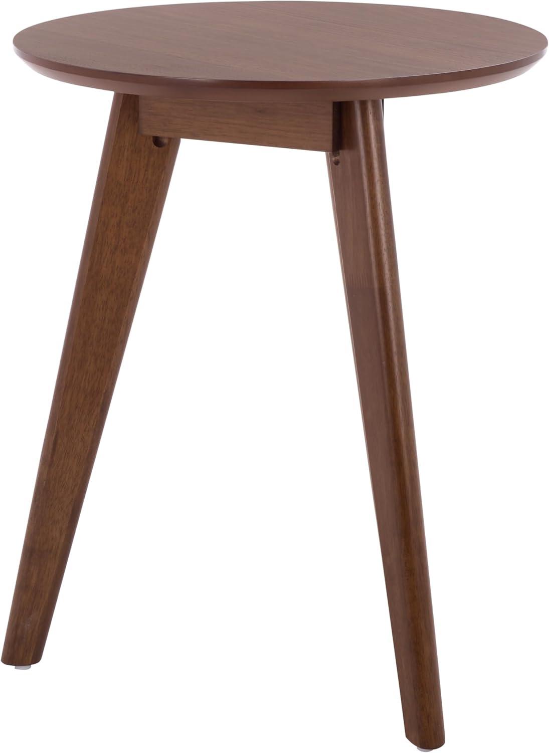 image:imageSAFAVIEH Furniture Bahaus Round Accent Table Walnut MidCentury Tripod Leg Design Ideal for Living Room Bedroom 217 W x 217 D x 217 H ACC4300AWalnut