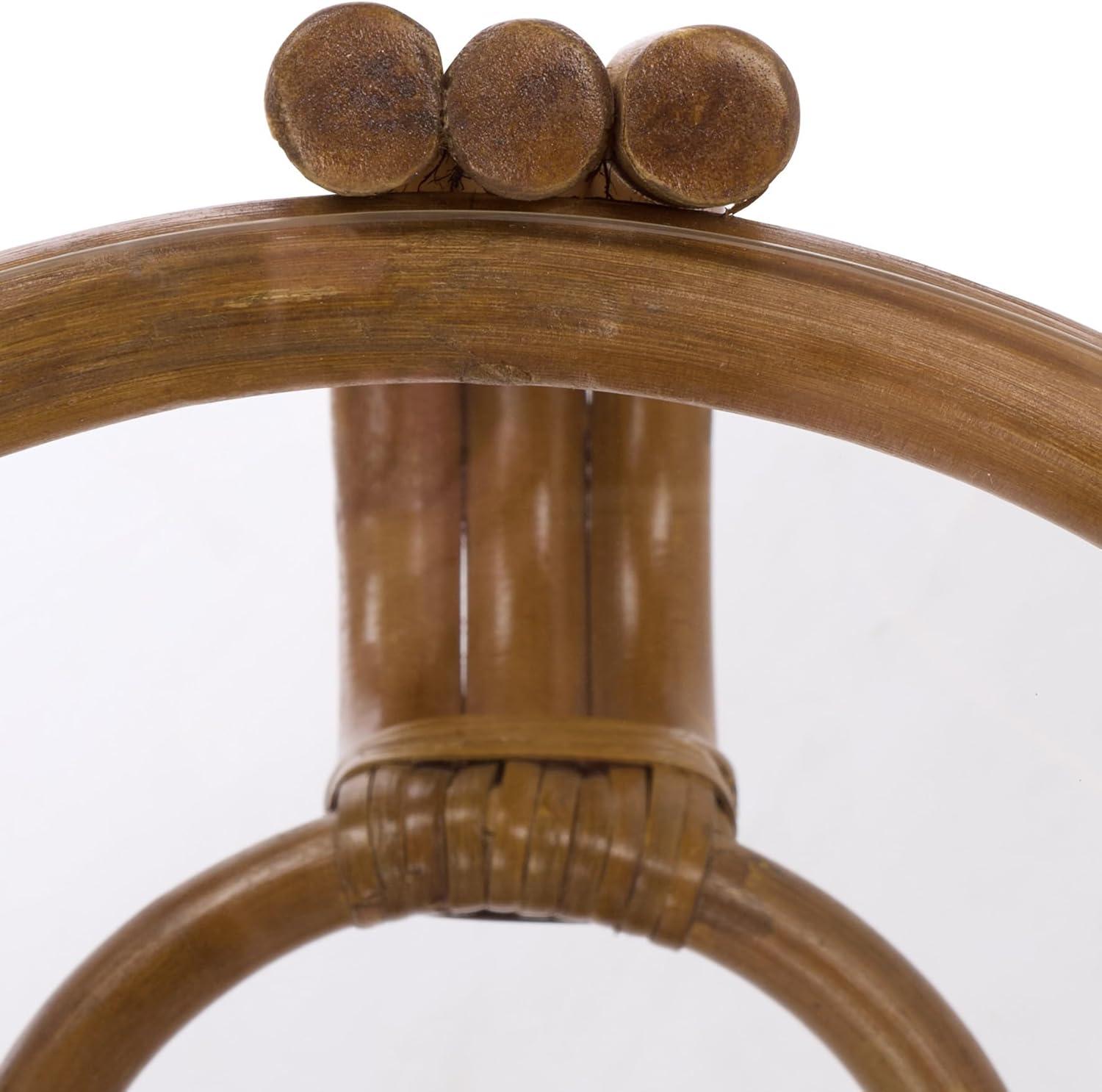 image:imageSAFAVIEH Furniture Bilian Round Accent Table Brown Rattan Fully Assembled Ideal for Living Room Bedroom 177 W x 177 D x 18 H ACC9900ABrown
