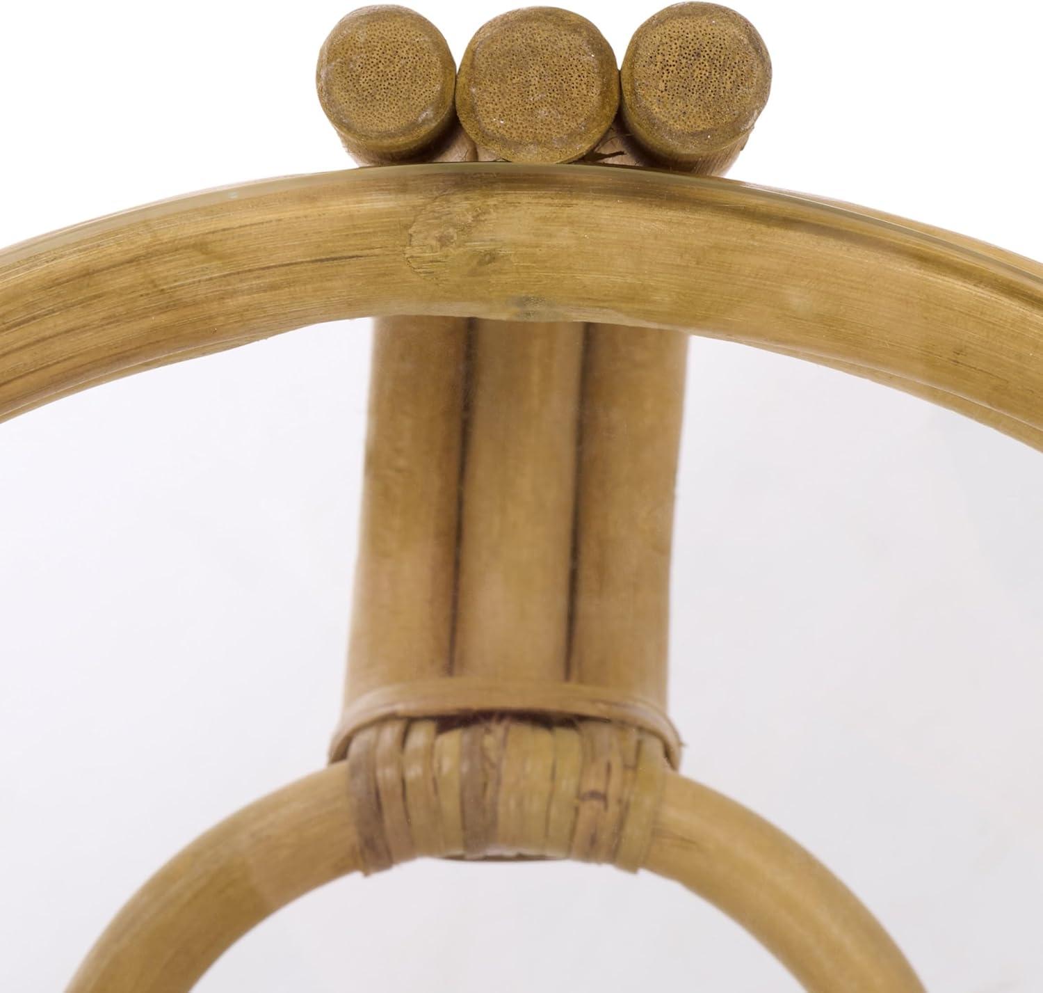 image:imageSAFAVIEH Furniture Bilian Round Accent Table Brown Rattan Fully Assembled Ideal for Living Room Bedroom 177 W x 177 D x 18 H ACC9900ANatural