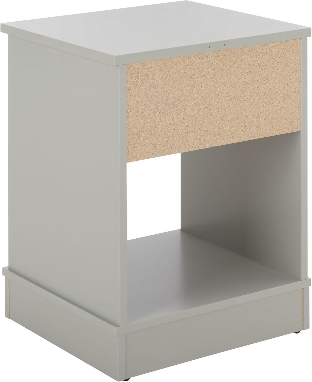 image:imageSAFAVIEH Furniture Shafa Side Table Light Grey Solid Wood amp Brass 1Drawer Nightstand Accent Ideal for Living Room Bedroom 177 W x 15 D x 237 H ACC3100ALight GreyBrass
