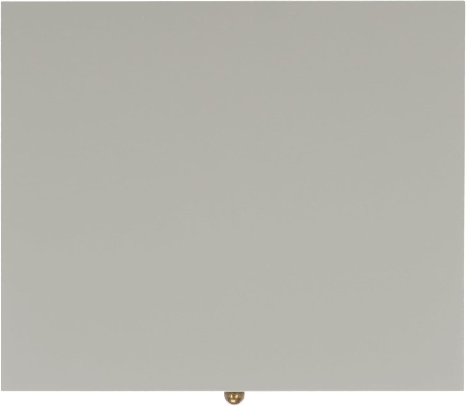 image:imageSAFAVIEH Furniture Shafa Side Table Light Grey Solid Wood amp Brass 1Drawer Nightstand Accent Ideal for Living Room Bedroom 177 W x 15 D x 237 H ACC3100ALight GreyBrass