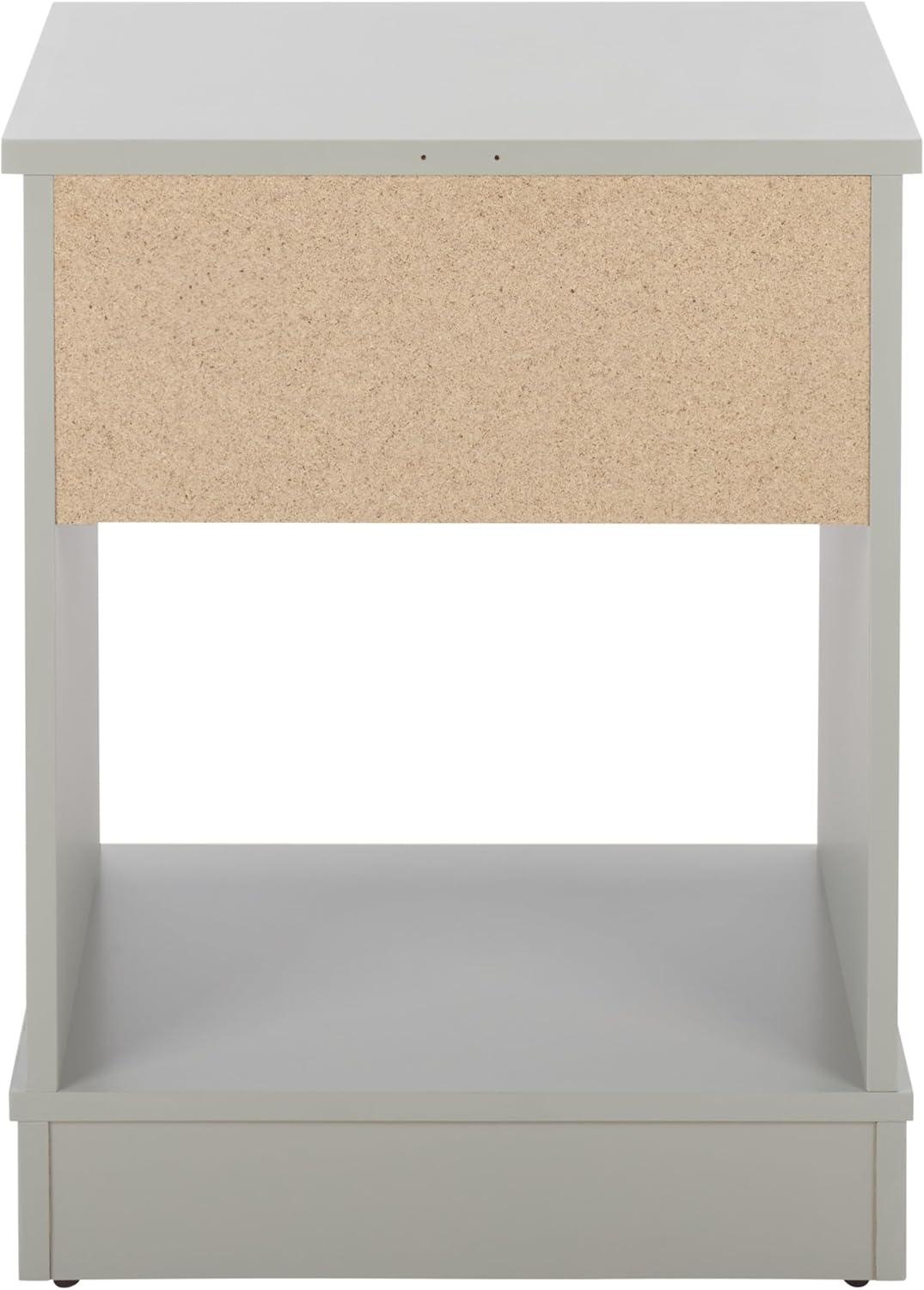 image:imageSAFAVIEH Furniture Shafa Side Table Light Grey Solid Wood amp Brass 1Drawer Nightstand Accent Ideal for Living Room Bedroom 177 W x 15 D x 237 H ACC3100ALight GreyBrass