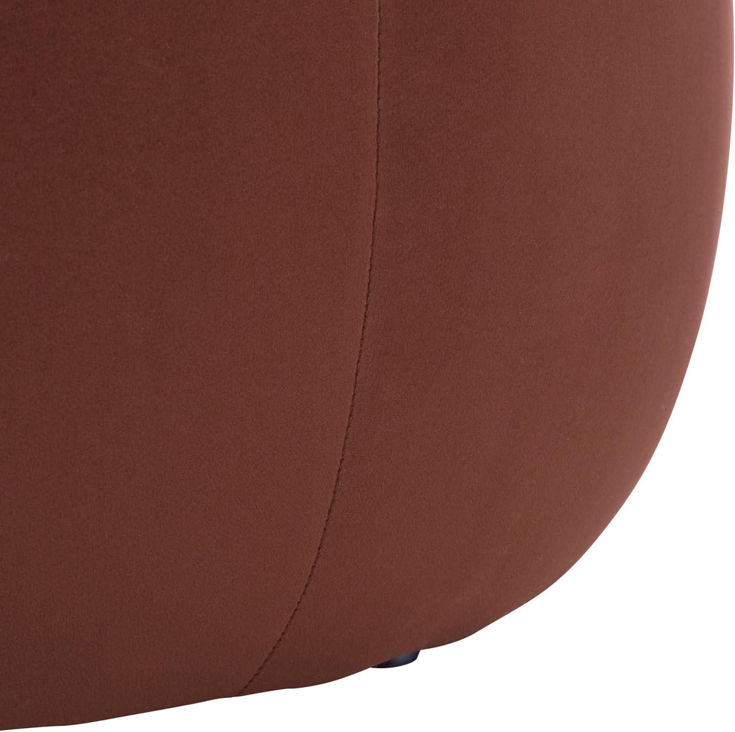 image:imageSAFAVIEH Furniture Siara Round Storage Ottoman Hunter Green Upholstered with Hidden Storage Modern Footrest Stool for Living Room Bedroom amp Entryway 242 W x 242 D x 17 H OTT3404CRust