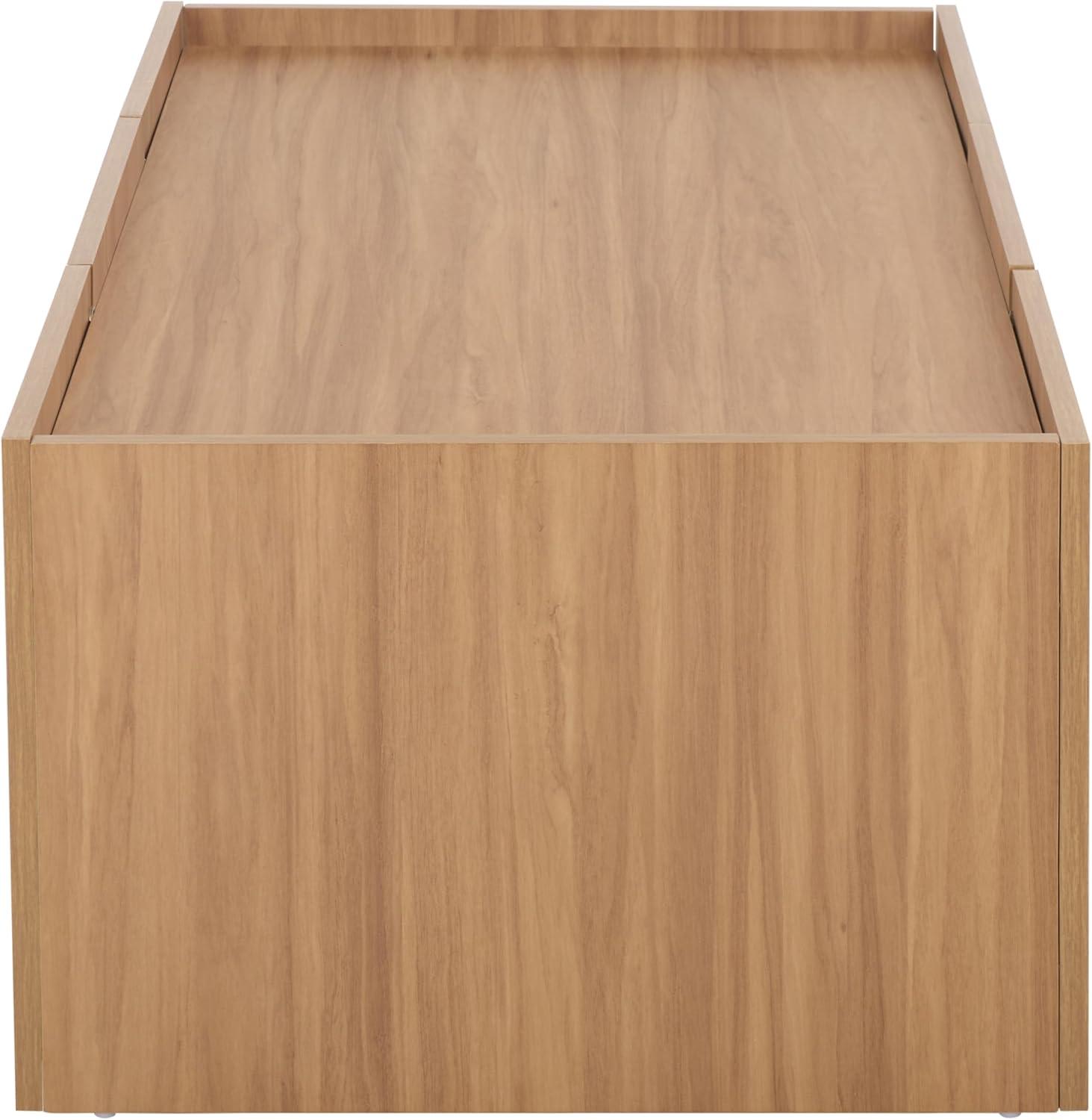 image:imageSAFAVIEH Furniture Takami Rectangular Coffee Table Oak Storage Cabinet Doors and Shelf Modern Living Room Table 4724 W x 236 D x 1575 H COF3602AOak