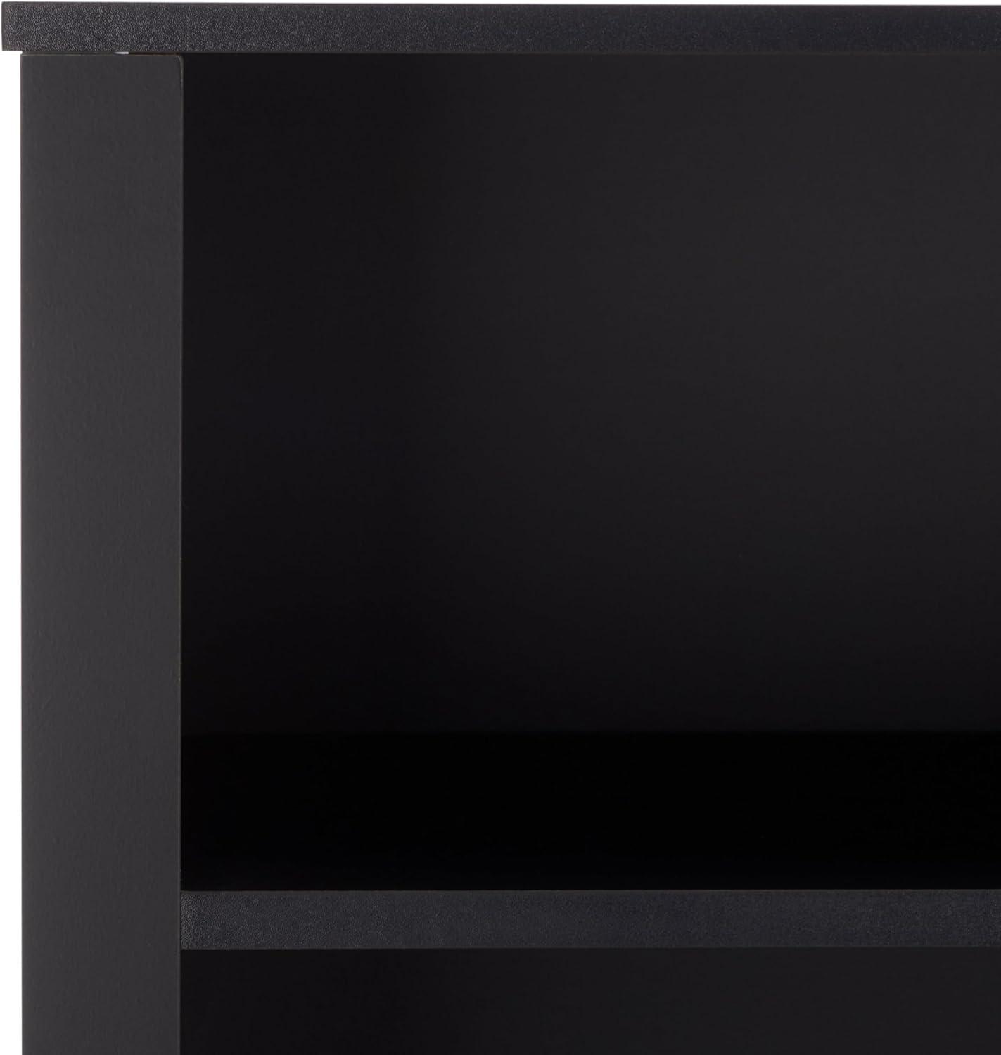 image:imageSAFAVIEH Furniture Vero Bookshelf Bookcase with PullOut Desk Black Wood Storage Cabinet for Living Room Home Office ETG3100BBlack