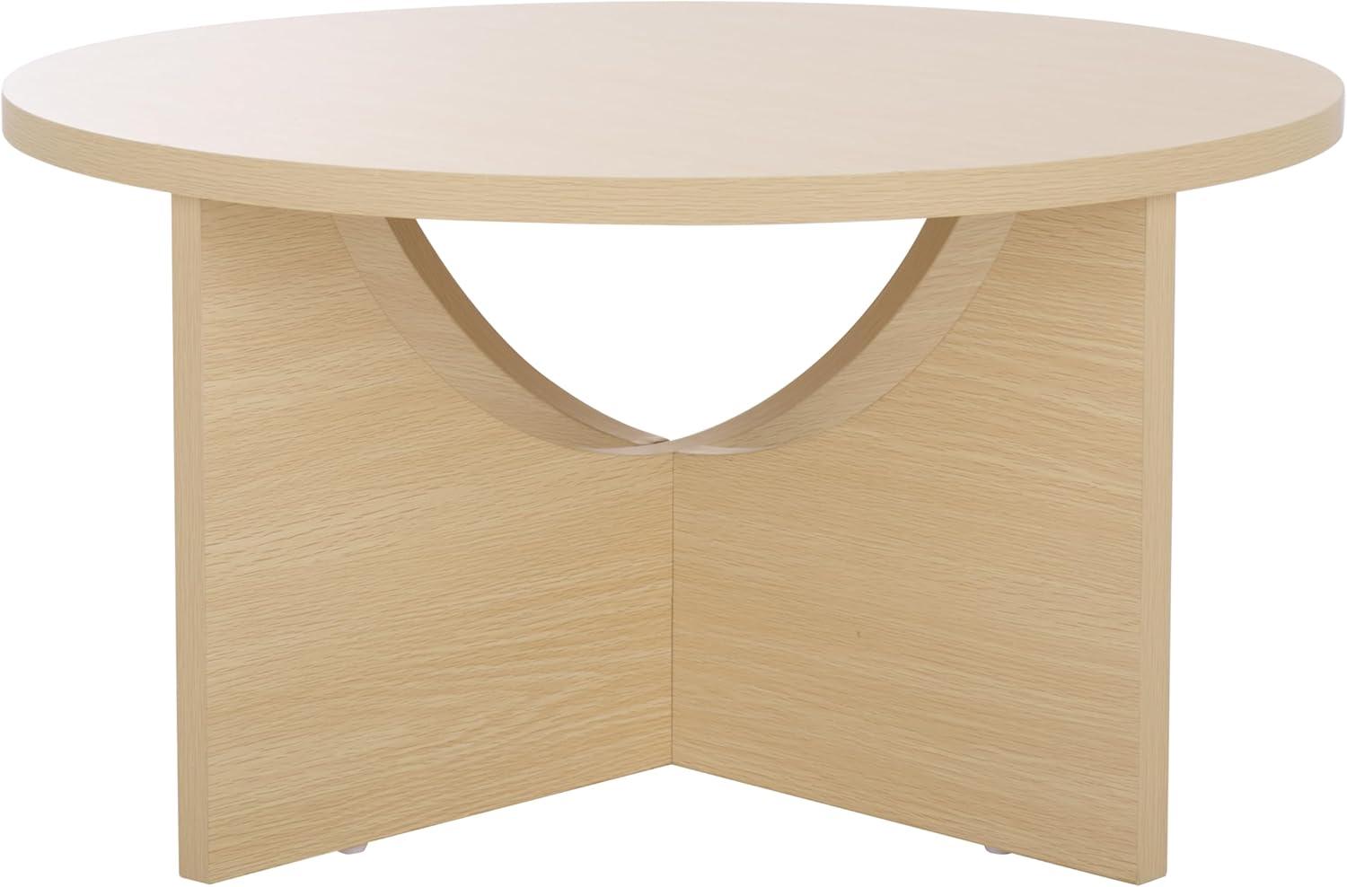 image:imageSAFAVIEH Home Collection Elgin Sand Coffee Table Modern Round Accent Table Sculptural Base Design COF9307ASand