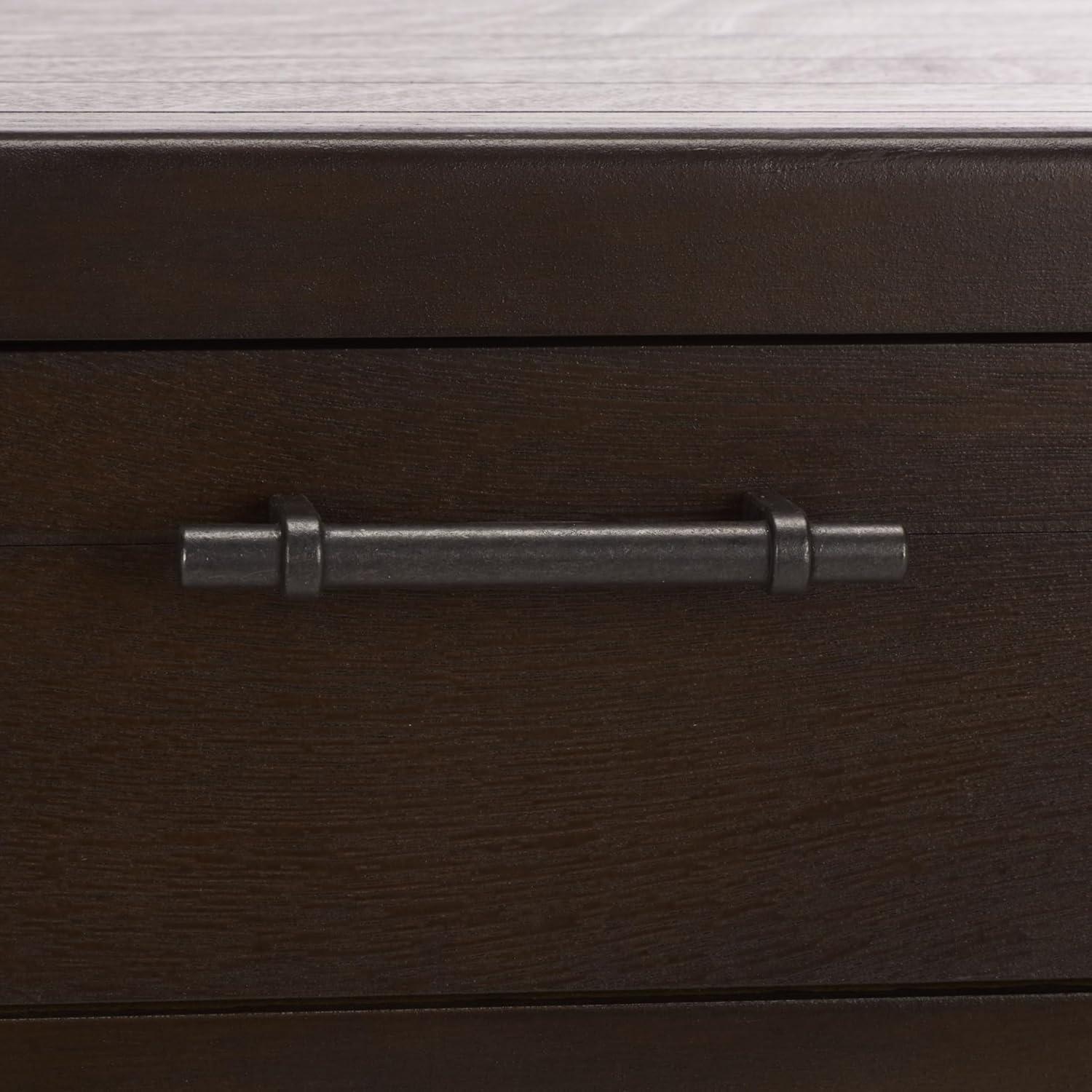 image:imageSAFAVIEH Home Collection Filbert Desert Brown Writing Desk 2Drawer Traditional Desk Classic Home Office Design DSK5701GDark Chocolate
