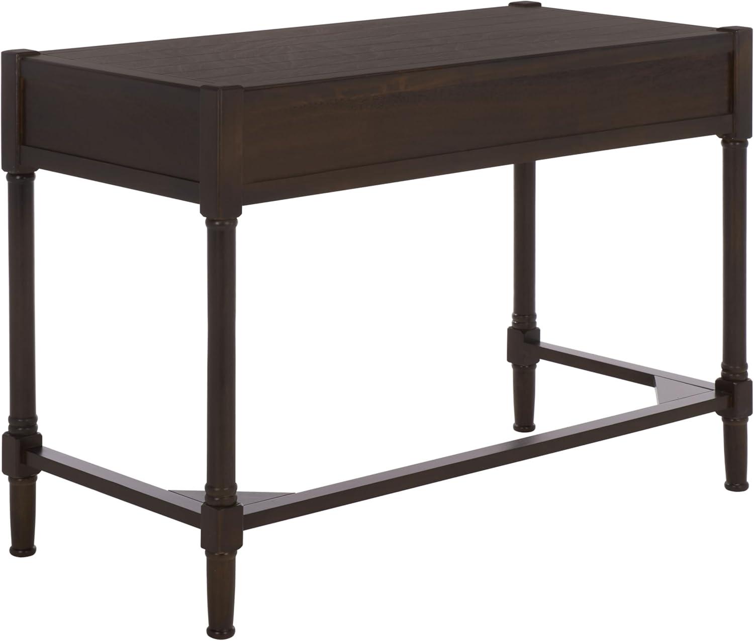 image:imageSAFAVIEH Home Collection Filbert Desert Brown Writing Desk 2Drawer Traditional Desk Classic Home Office Design DSK5701GDark Chocolate
