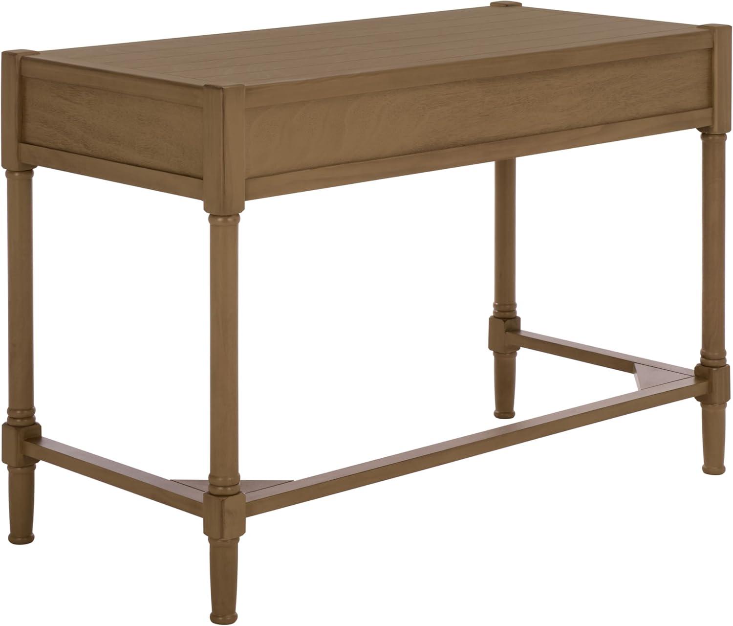 image:imageSAFAVIEH Home Collection Filbert Desert Brown Writing Desk 2Drawer Traditional Desk Classic Home Office Design DSK5701GDesert Brown
