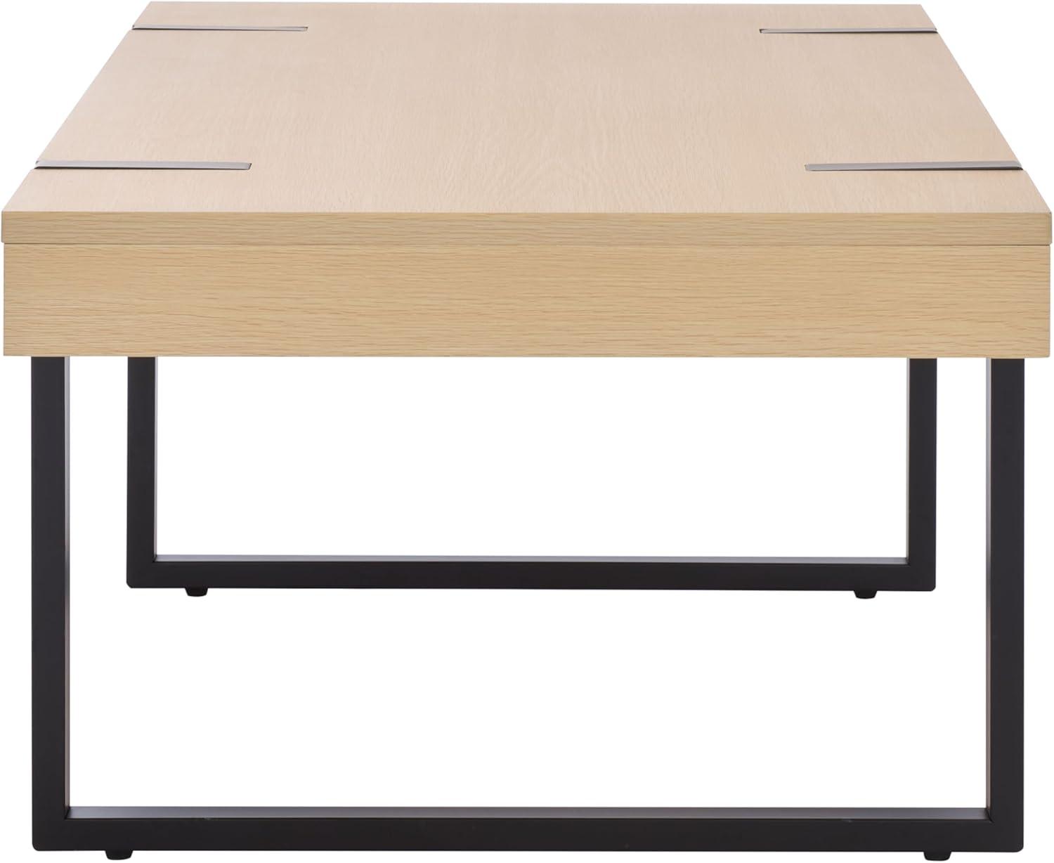 image:imageSAFAVIEH Home Collection Klausner Sand amp Black Coffee Table Modern Rectangular Accent Table Metal Frame Design COF9308ASandBlack