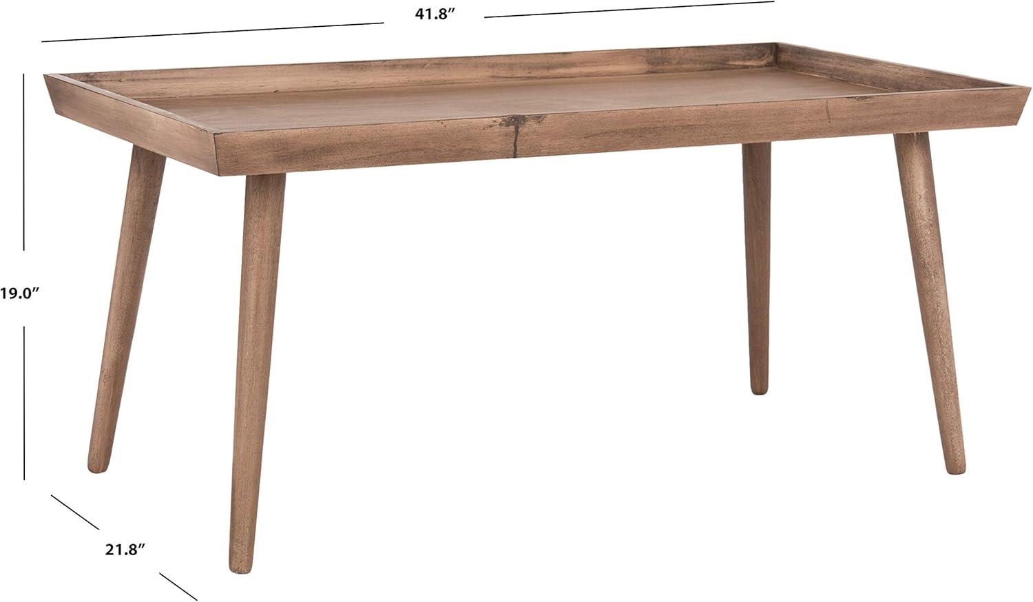 image:imageSAFAVIEH Home Collection Nonie Rectangular Coffee Table Sand Tray Top Design for Living Room COF5700EChocolate