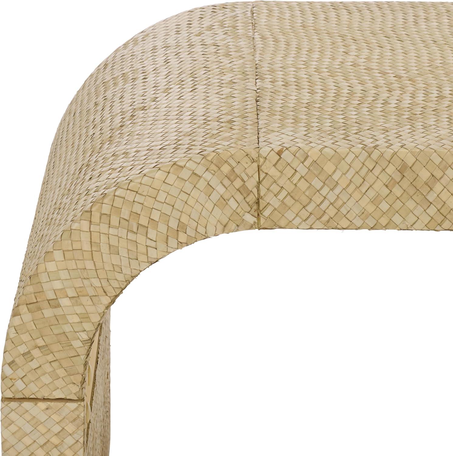 image:imageSAFAVIEH Home Collection Pipat Navy Curved Pandan Coffee Table Fully Assembled Modern Organic Accent COF6611CNatural