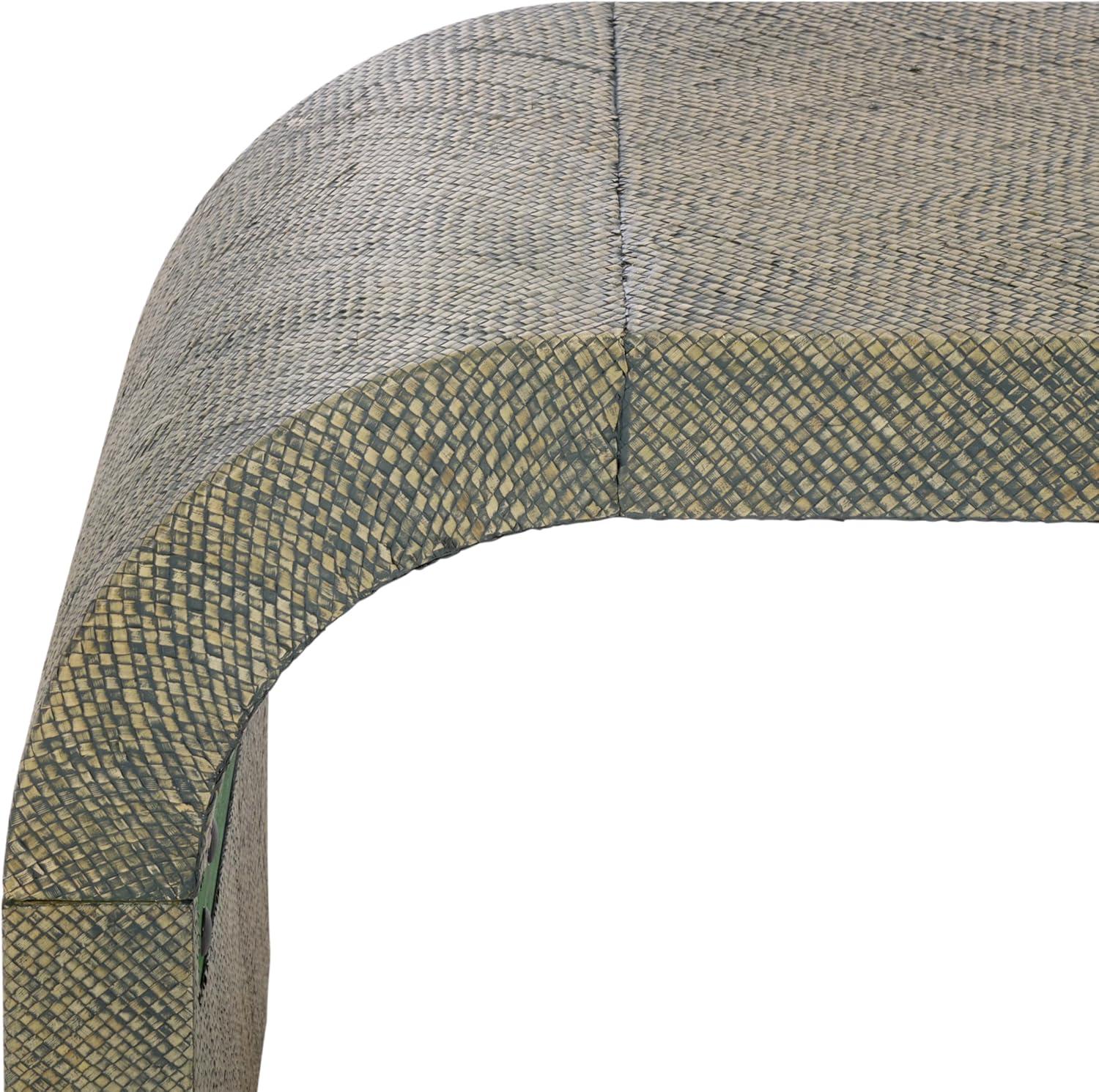 image:imageSAFAVIEH Home Collection Pipat Navy Curved Pandan Coffee Table Fully Assembled Modern Organic Accent COF6611CTurquoise