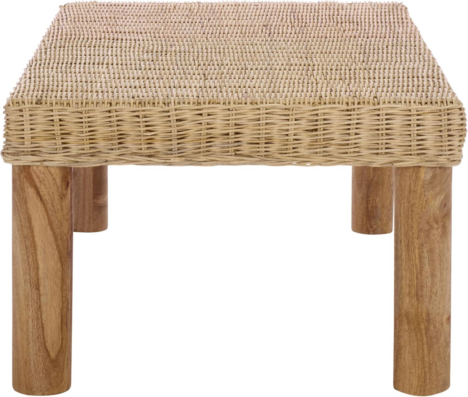 image:imageSAFAVIEH Home Collection Shazza Mango Wood amp Rattan Weaved Coffee Table Rustic Boho Design Fully Assembled COF6517ANatural