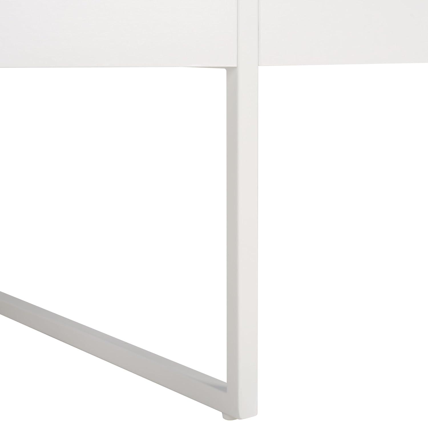 image:imageSAFAVIEH Home Collection Tristan Rectangular Modern Coffee Table with Natural Wood Top amp Black Metal Base Industrial Minimalist Living Room Table COF7000BWhite