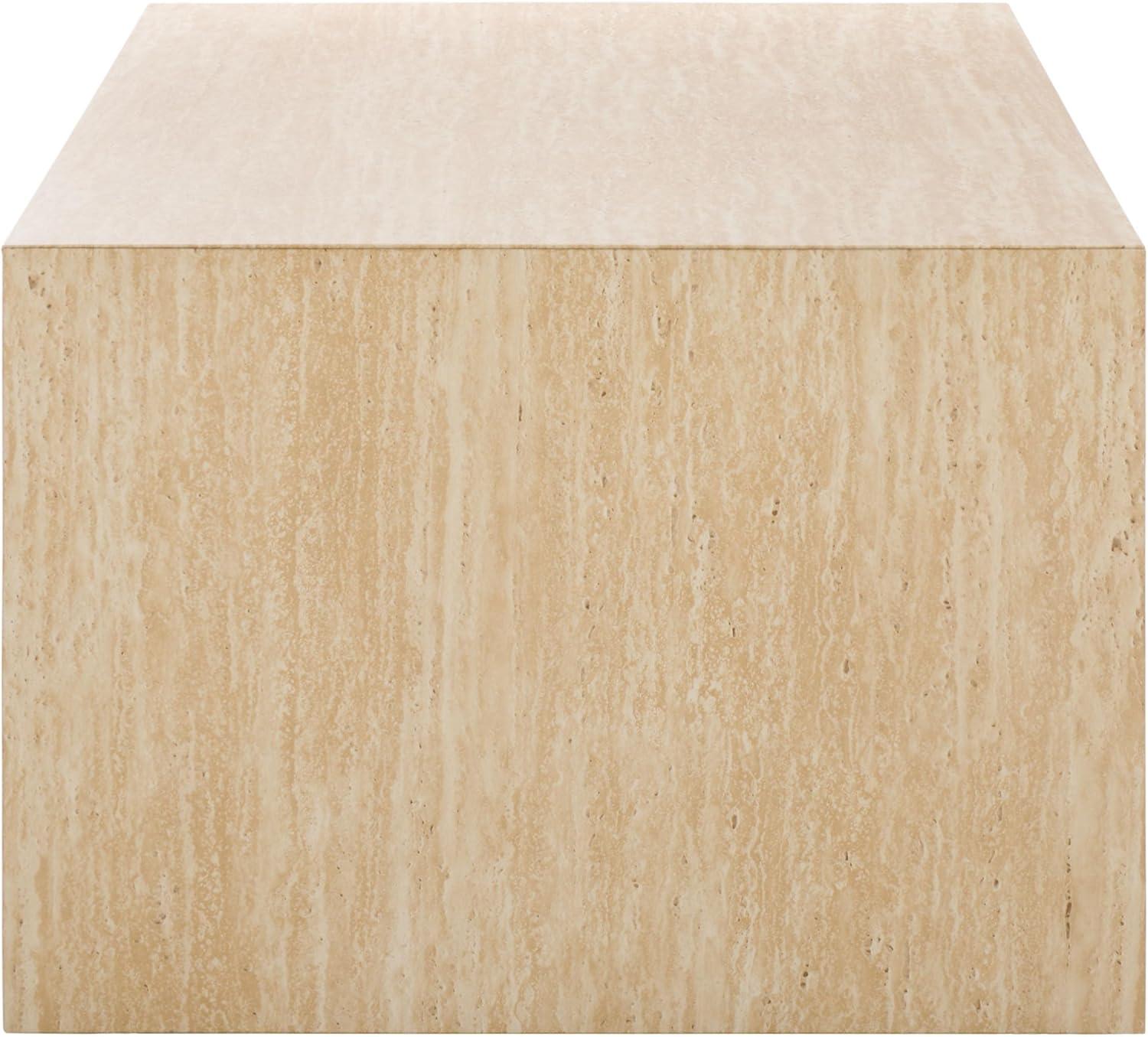 image:imageSAFAVIEH Home Collection Woodrow Faux Travertine Coffee Table Modern Minimalist Rectangular Design COF7013BFaux Travertine