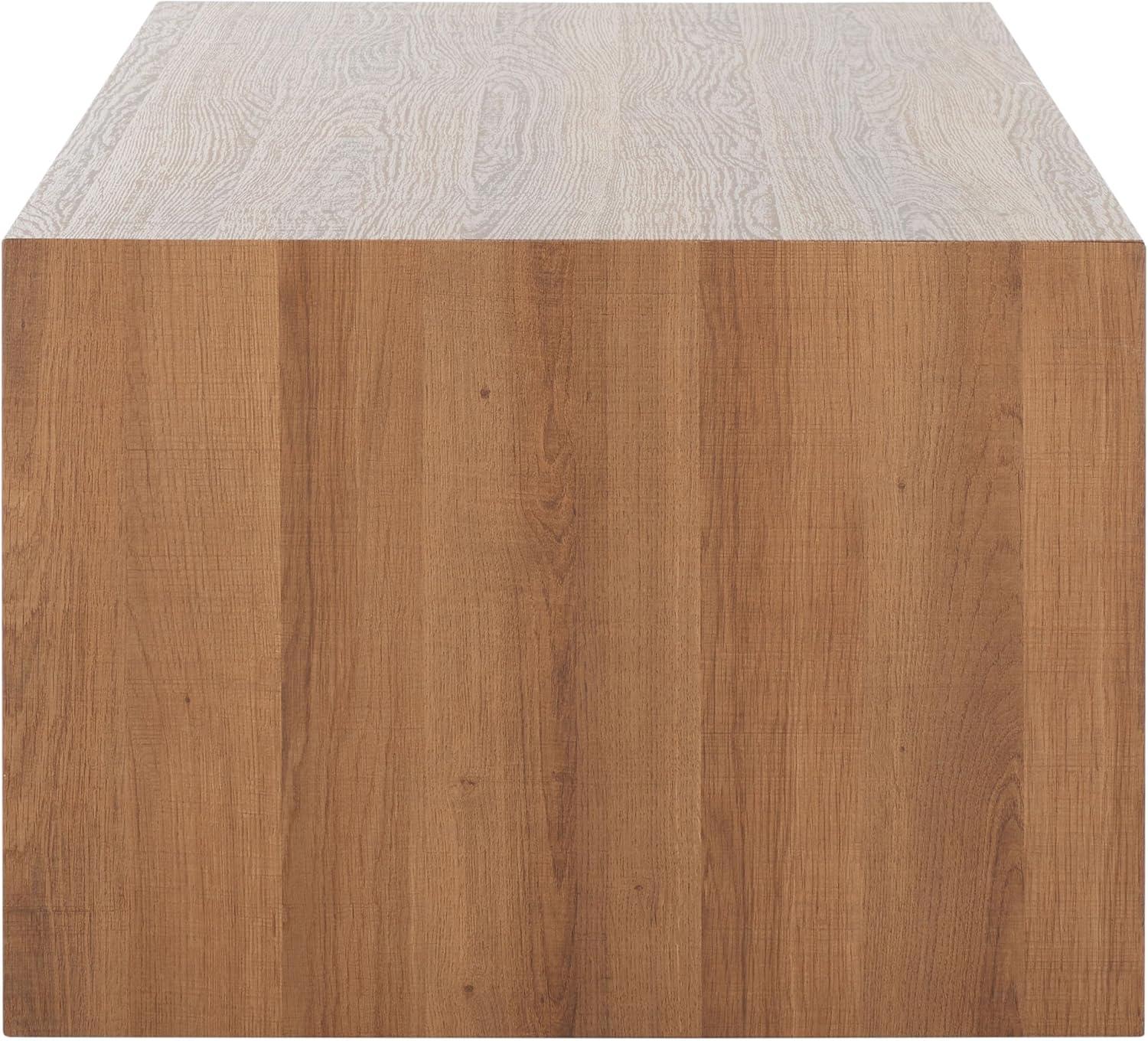 image:imageSAFAVIEH Home Collection Woodrow Faux Travertine Coffee Table Modern Minimalist Rectangular Design COF7013BNatural Brown