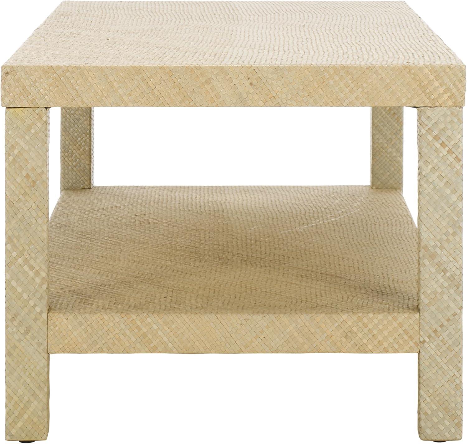 image:imageSAFAVIEH Home Collection Apis Natural Raffia 2Tier Coffee TableNatural