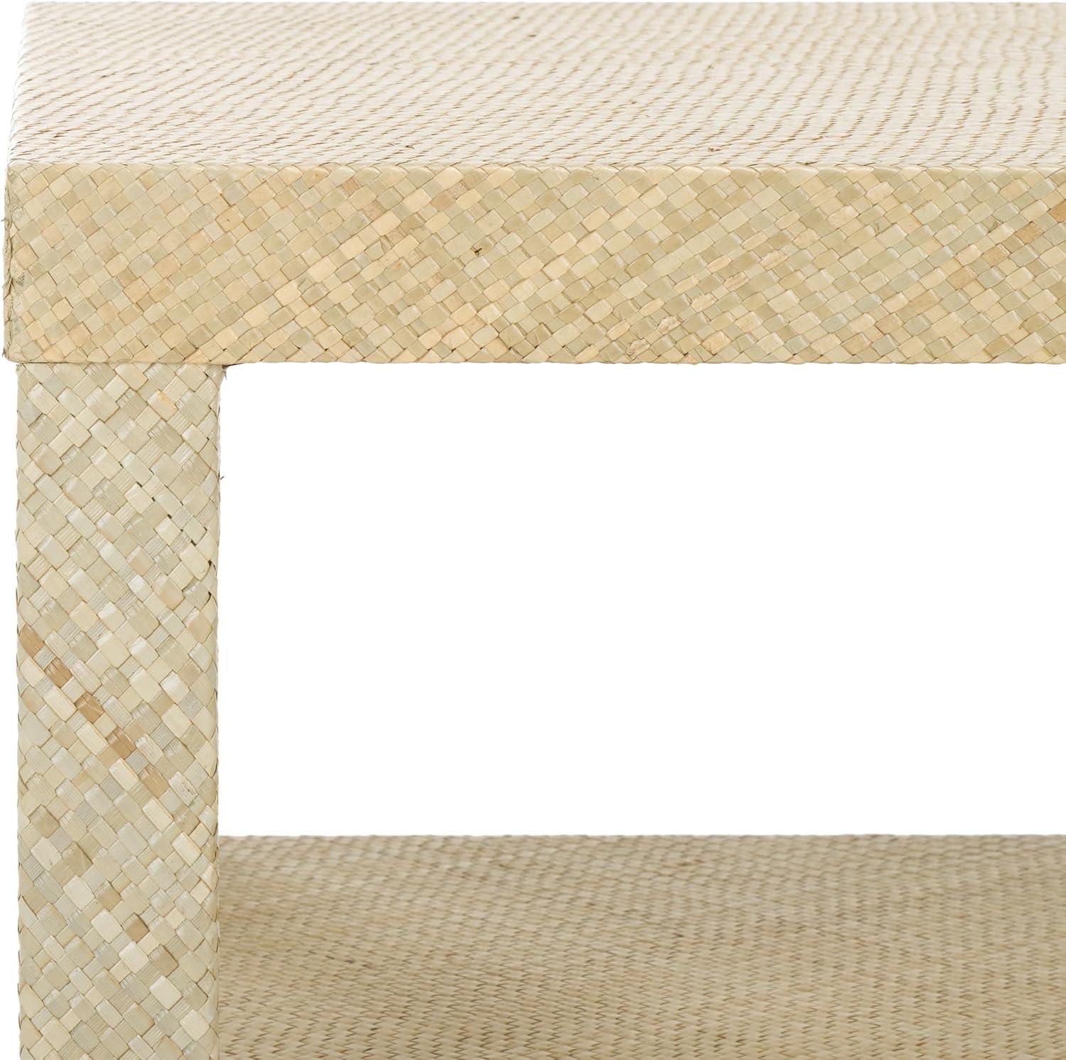 image:imageSAFAVIEH Home Collection Apis Natural Raffia 2Tier Coffee TableNatural