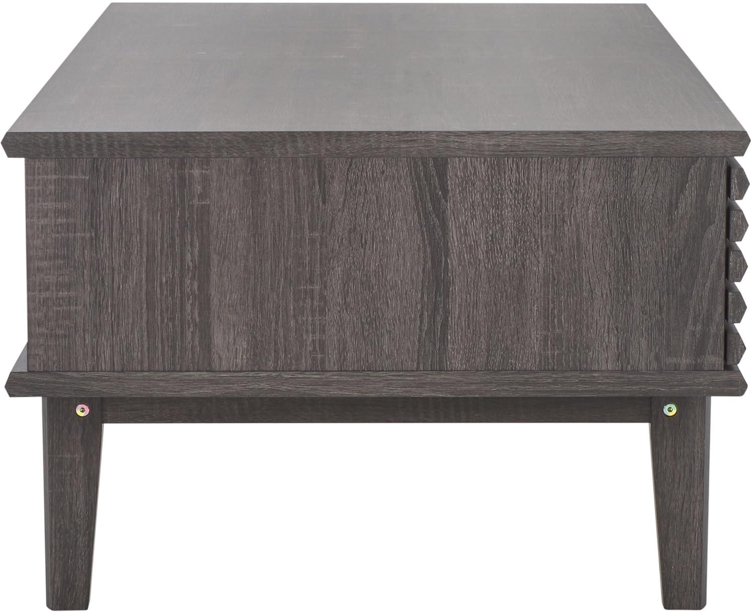 image:imageSAFAVIEH Home Collection Aricia Black 2Door Coffee TableDistressed Black