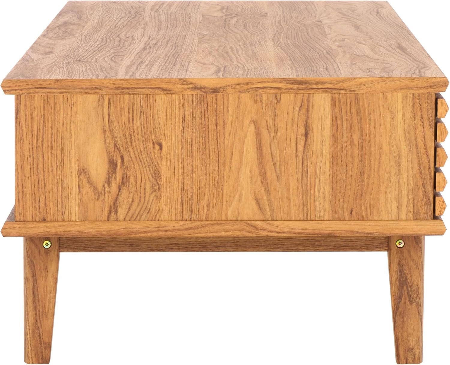 image:imageSAFAVIEH Home Collection Aricia Black 2Door Coffee TableOak