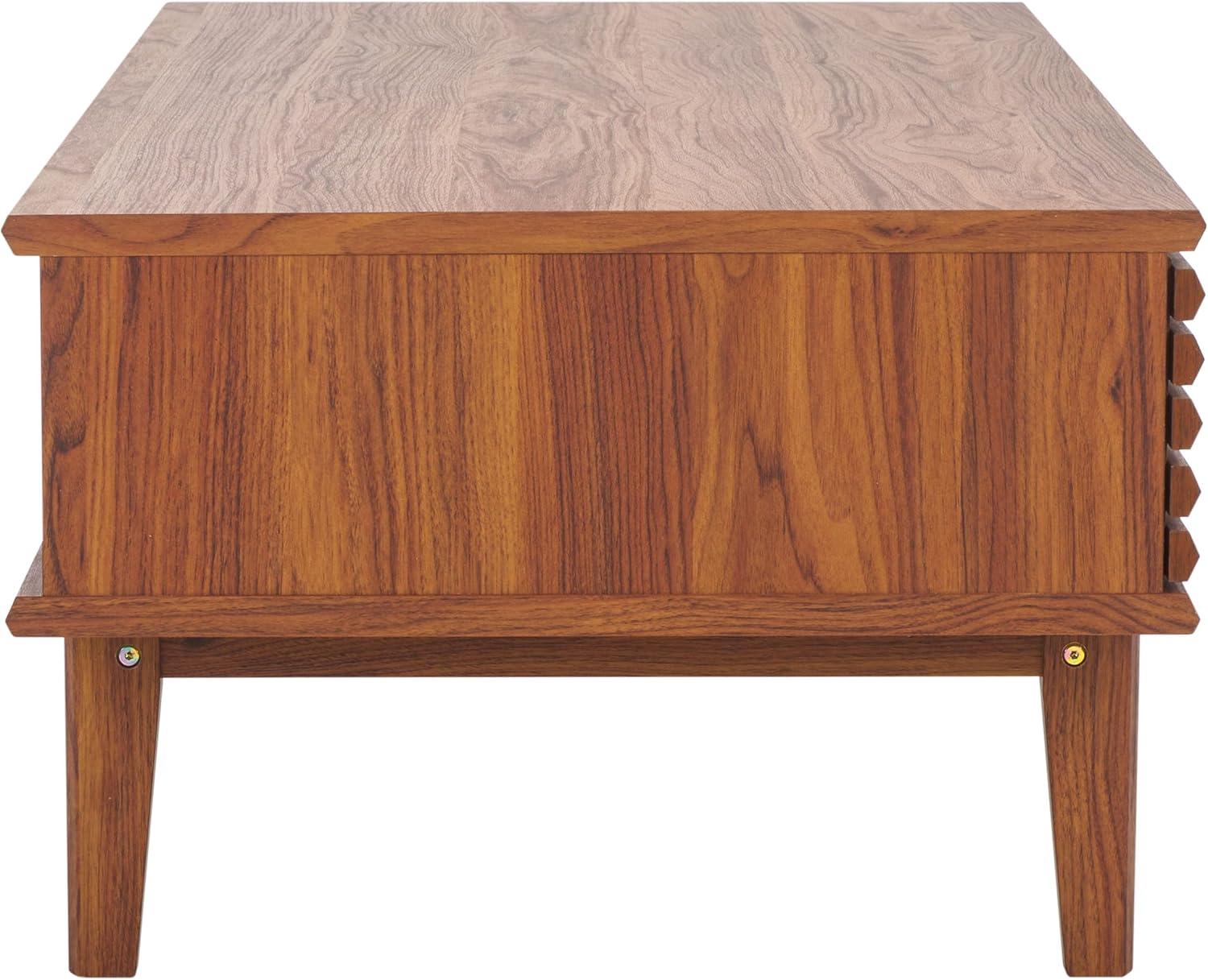 image:imageSAFAVIEH Home Collection Aricia Black 2Door Coffee TableWalnut