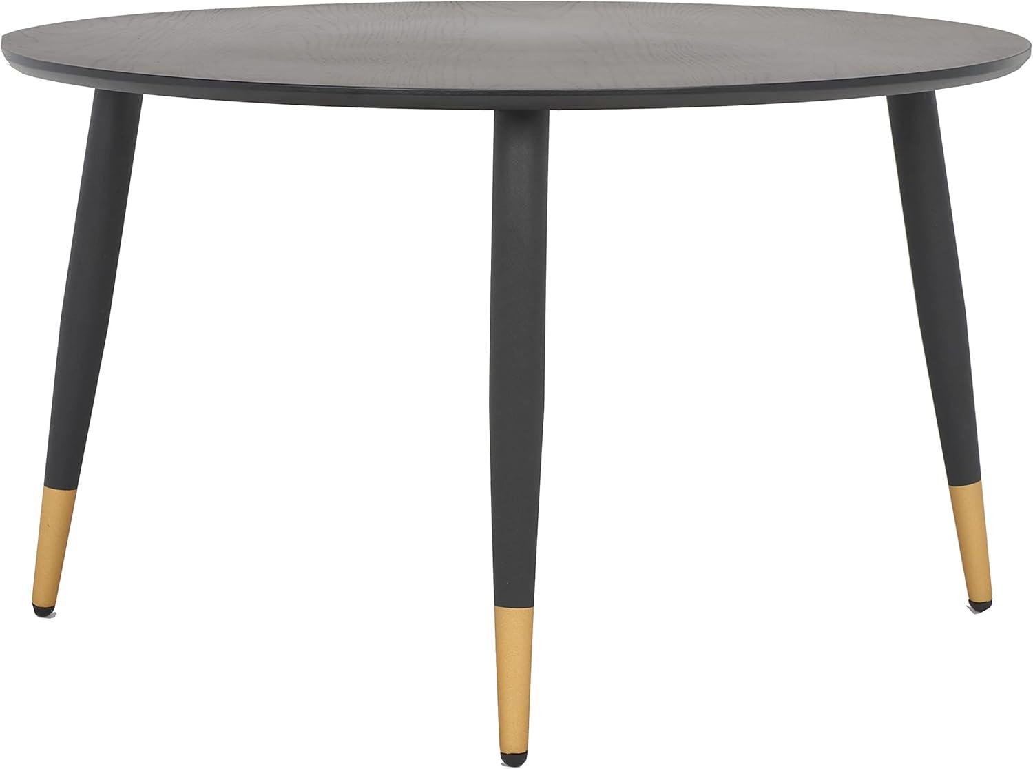 image:imageSAFAVIEH Home Collection Beck MidCentury Modern BlackGold Round Coffee Table
