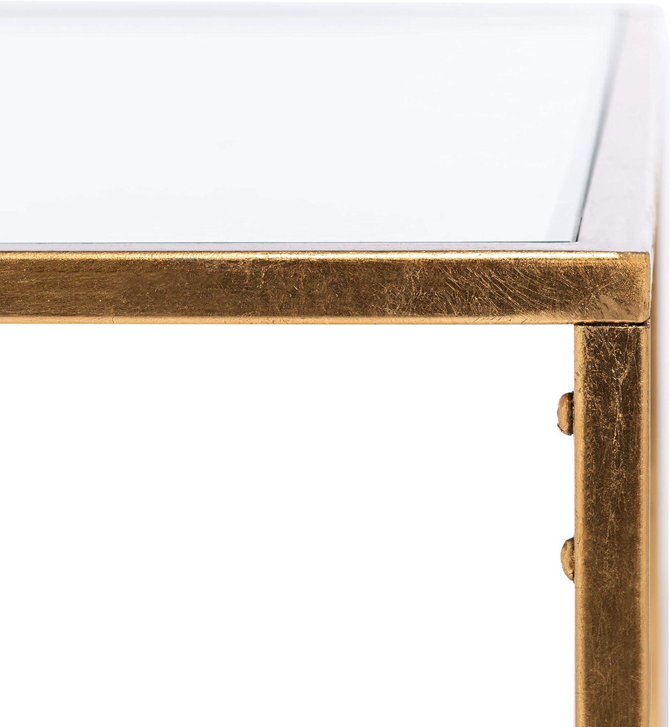 image:imageSAFAVIEH Home Collection Burton Gold Coffee Table