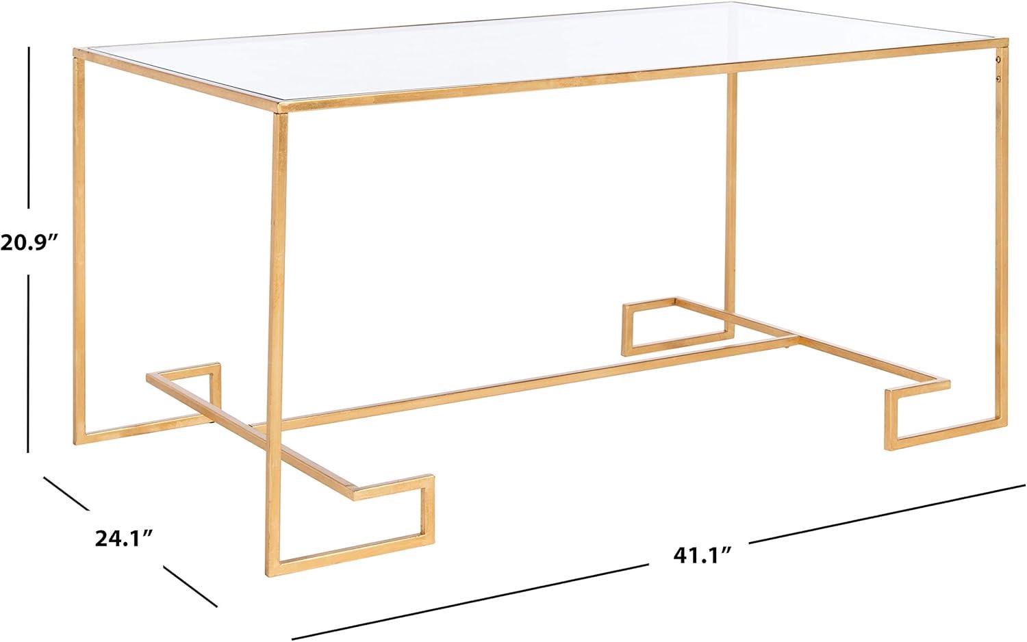 image:imageSAFAVIEH Home Collection Burton Gold Coffee Table