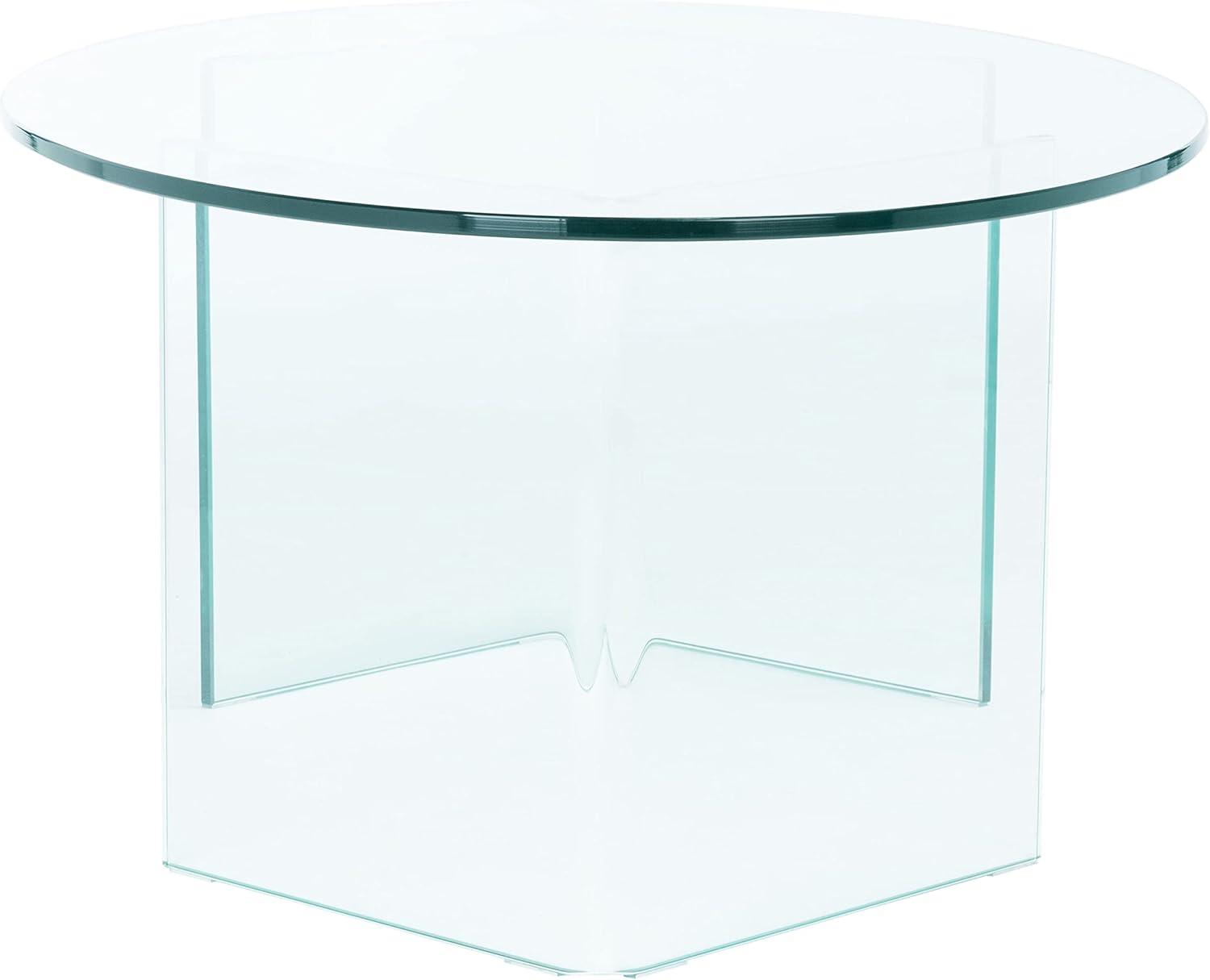 image:imageSAFAVIEH Home Collection Carsten Clear Tempered Glass Oval Coffee Table
