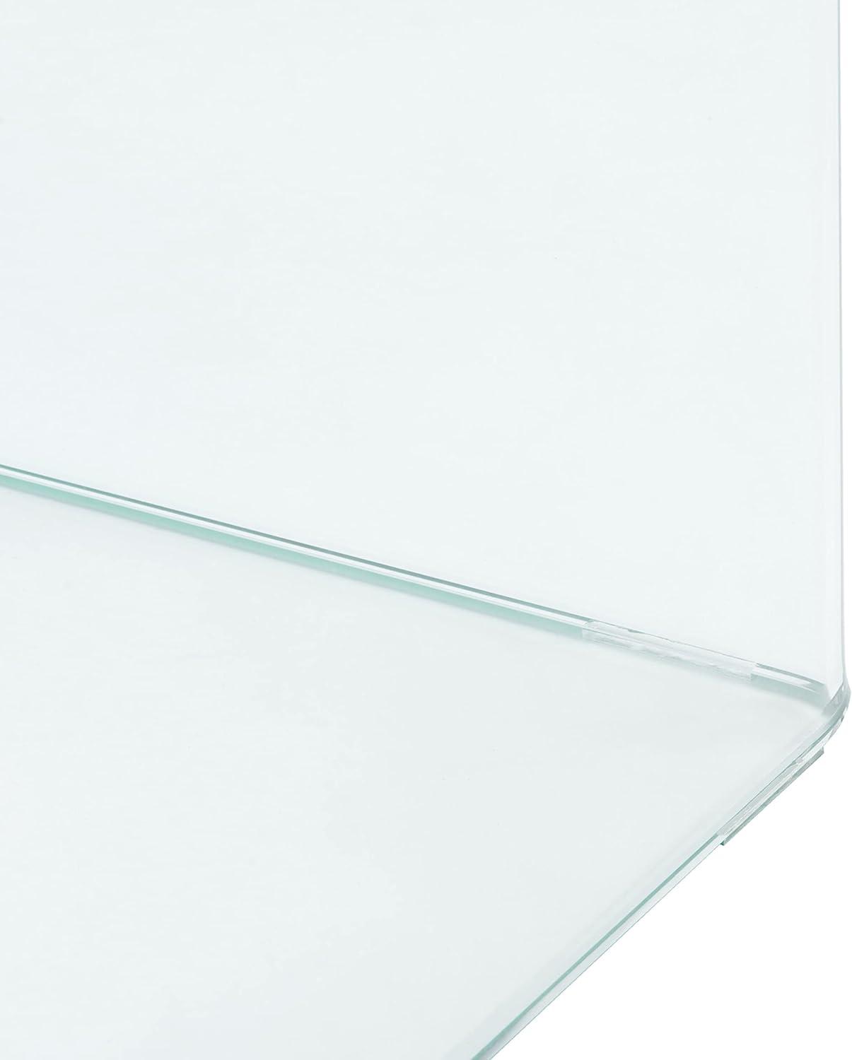image:imageSAFAVIEH Home Collection Carsten Clear Tempered Glass Oval Coffee Table