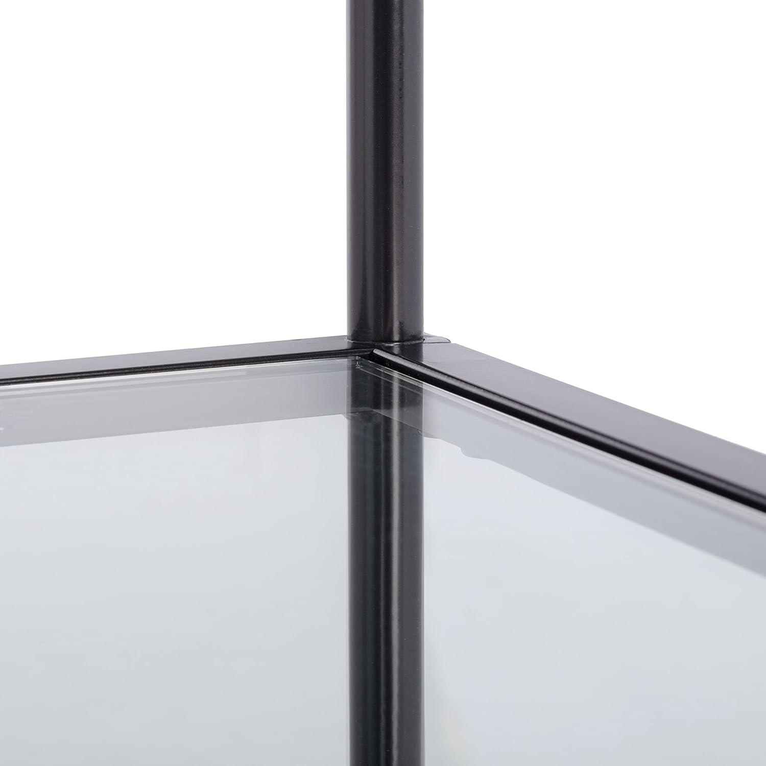 image:imageSAFAVIEH Home Collection Cathal Matte BlackGlassMirror 3Tier Living Room Coffee Table COF6204ABlack Glass