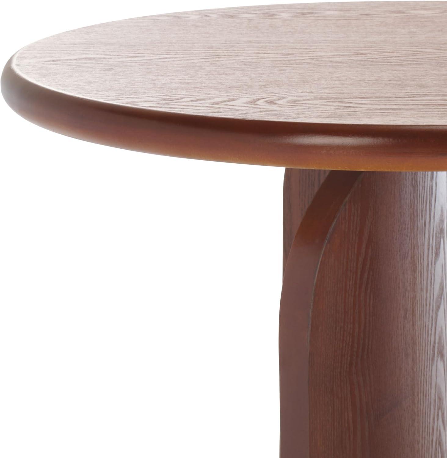 image:imageSAFAVIEH Home Collection Chakun Black Oval Top Coffee TableWalnut