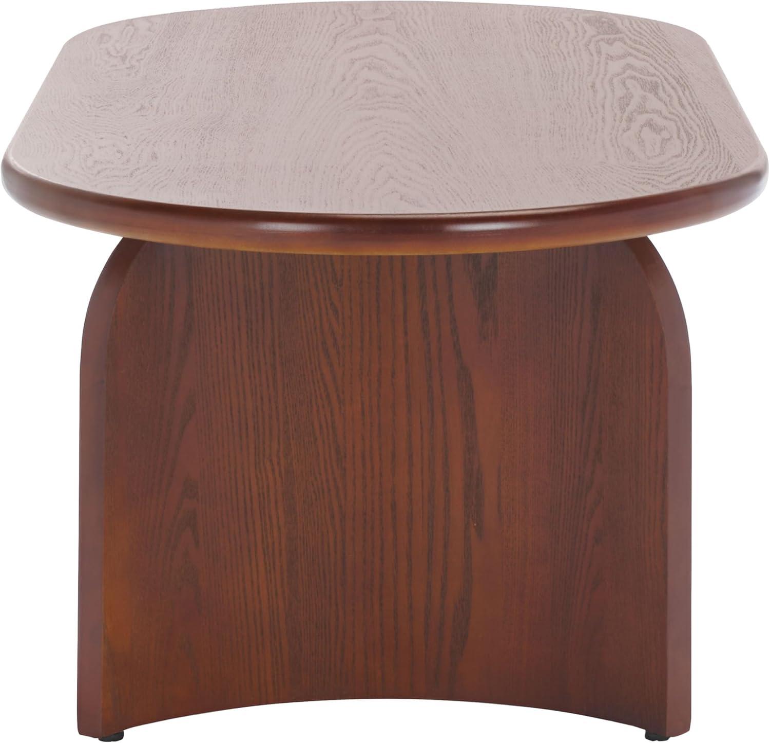 image:imageSAFAVIEH Home Collection Chakun Black Oval Top Coffee TableWalnut